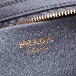 Pre Owned Prada Grey Leather Shoulder Bag
