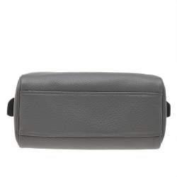 Pre Owned Prada Grey Leather Shoulder Bag