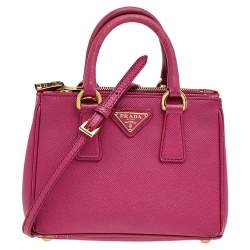 Prada Galleria Small Saffiano Leather Bag in Pink