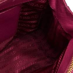 Pre Owned Prada Pink Saffiano Lux Leather Mini Galleria Tote