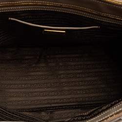 Pre Owned Prada Grey Saffiano Leather Large Double Zip Tote