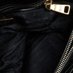 Pre Owned Prada Black Nylon and Saffiano Vernice Leather Tote