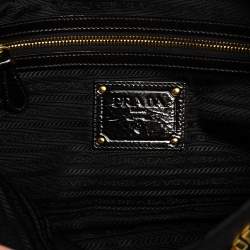Pre Owned Prada Black Satin Jewel Gem Clutch
