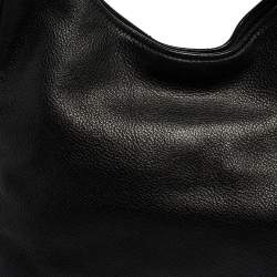 Pre Owned Prada Black Vitello Daino Leather Pocket Hobo