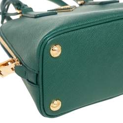 Pre Owned Prada Green Saffiano Leather Small Promenade Satchel