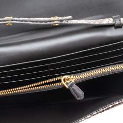 Pre Owned Prada Beige Python Oro Wallet on Chain