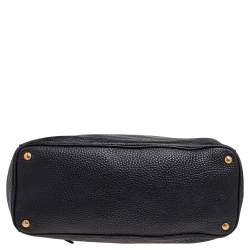 Pre Owned Prada Black Leather Vitello Daino Tote