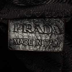 Pre Owned Prada Black Leather Dragon Satchel