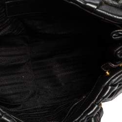 Pre Owned Prada Black Leather Dragon Satchel