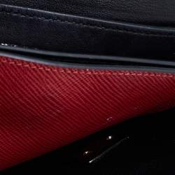 Pre Owned Prada Red Saffiano Turnlock Chain Shoulder Bag