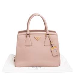 Pre Owned Prada Beige Saffiano Lux Leather Parabole Tote