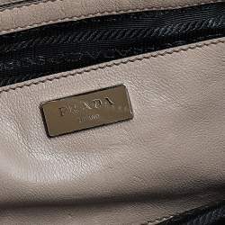 Pre Owned Prada Beige Leather and Suede Twin Pocket Tote