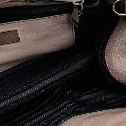 Pre Owned Prada Beige Leather and Suede Twin Pocket Tote