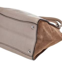 Pre Owned Prada Beige Leather and Suede Twin Pocket Tote