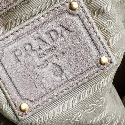 Pre Owned Prada Cream Leather Cervo Antik Hobo