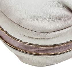 Pre Owned Prada Cream Leather Cervo Antik Hobo