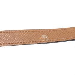 Pre Owned Prada Caramel Brown Saffiano Lux Leather Twin Tote