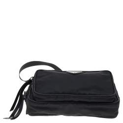 Pre Owned Prada Black Nylon Waist Belt Bag