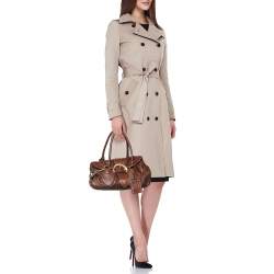 Pre Owned Prada Brown Leather Dragon Satchel