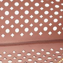 Pre Owned Prada Pink Cutwork Leather Clutch