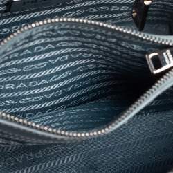 Pre Owned Prada Blue Saffiano Lux Leather Small Promenade Satchel