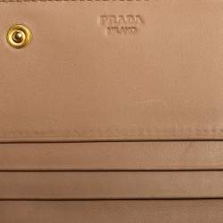 Pre Owned Prada Black/Green Python Flap Continental Wallet