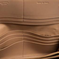 Pre Owned Prada Black/Green Python Flap Continental Wallet