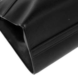 Pre Owned Prada Black Saffiano Leather City Tote