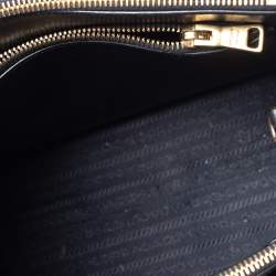 Pre Owned Prada Black Saffiano Leather City Tote