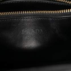 Pre Owned Prada Black Saffiano Leather City Tote