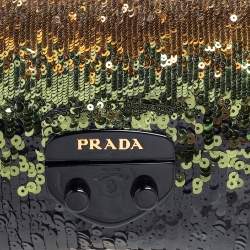 Pre Owned Prada Multicolor Sequins Chain Shoulder Bag