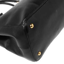 Pre Owned Prada Black Saffiano Lux Leather Large Galleria Tote