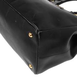 Pre Owned Prada Black Saffiano Lux Leather Large Galleria Tote