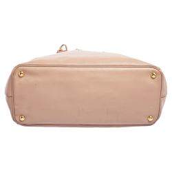 Pre Owned Prada Dusty Pink Saffiano Lux Leather Large Galleria Tote