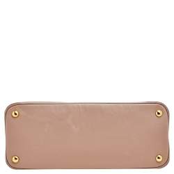Pre Owned Prada Beige Saffiano Lux Leather Medium Promenade Satchel