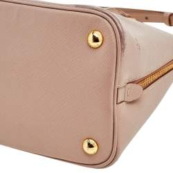 Pre Owned Prada Beige Saffiano Lux Leather Medium Promenade Satchel