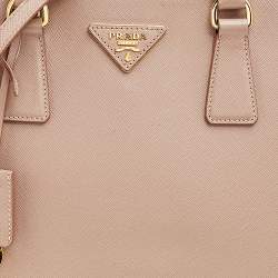 Pre Owned Prada Beige Saffiano Lux Leather Medium Promenade Satchel