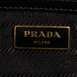 Pre Owned Prada Black Saffiano Lux Leather Small Galleria Tote