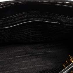 Pre Owned Prada Black Saffiano Lux Leather Small Galleria Tote