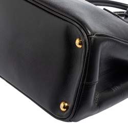 Pre Owned Prada Black Saffiano Lux Leather Small Galleria Tote