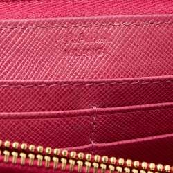 Pre Owned Prada Pink Saffiano Leather Long Wallet