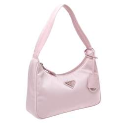 Pre Owned Prada Pink Nylon Re-Edition 2000 Mini Shoulder Bag