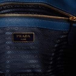 Pre Owned Prada Navy Blue Saffiano Leather Galleria Tote