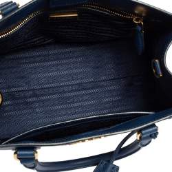 Pre Owned Prada Navy Blue Saffiano Leather Galleria Tote