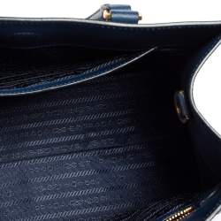 Pre Owned Prada Navy Blue Saffiano Leather Galleria Tote