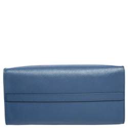 Pre Owned Prada Navy Blue Saffiano Leather Galleria Tote