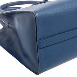 Pre Owned Prada Navy Blue Saffiano Leather Galleria Tote