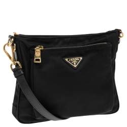 Prada Black Nylon Messenger Bag