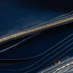 Pre Owned Prada Blue Quilted Leather Wallet on Chain