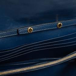 Pre Owned Prada Blue Quilted Leather Wallet on Chain